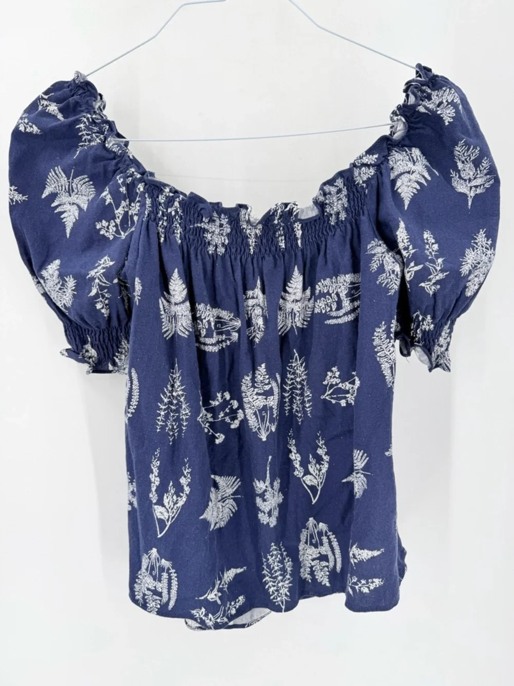 Tuckernuck Pomander Place Blue White Floral Tie Beaufort Botanical Blouse